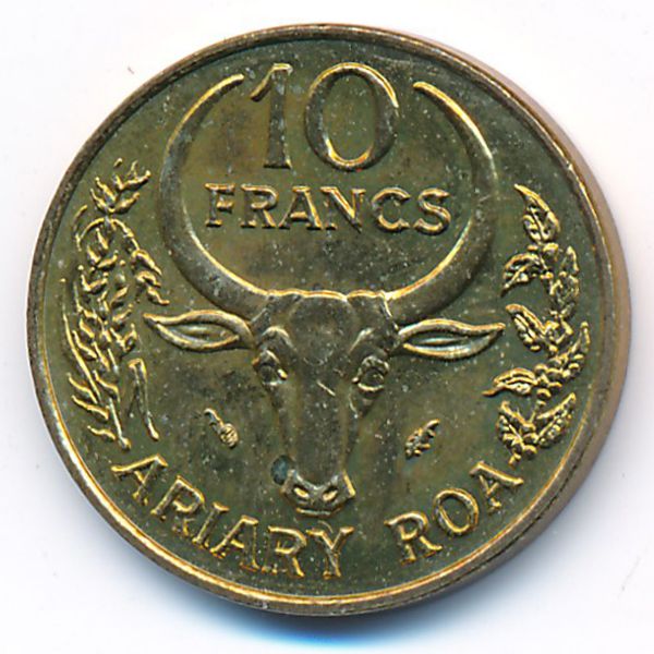 Мадагаскар, 10 франков (1987 г.)