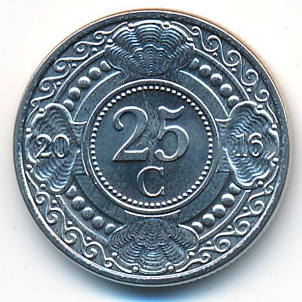 Антильские острова, 25 центов (2016 г.)