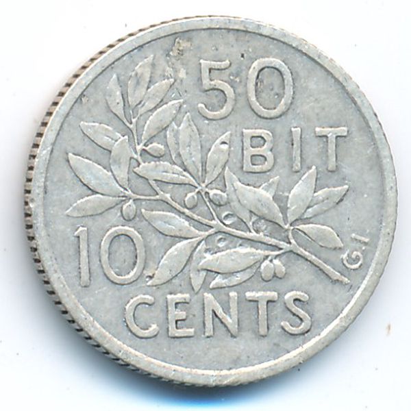Датская Западная Индия, 10 центов (1905 г.)
