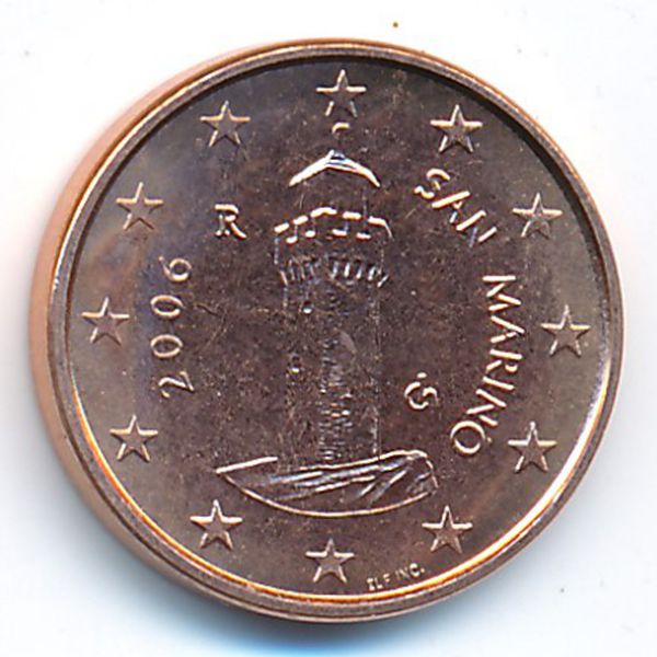Сан-Марино, 1 евроцент (2006 г.)