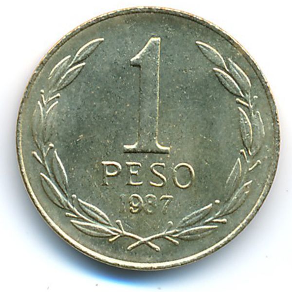 Чили, 1 песо (1987 г.)