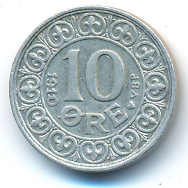 Дания, 10 эре (1910 г.)