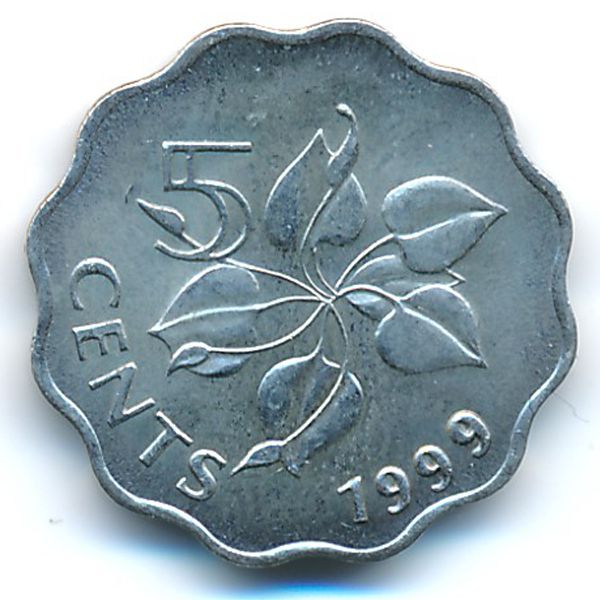 Свазиленд, 5 центов (1999 г.)