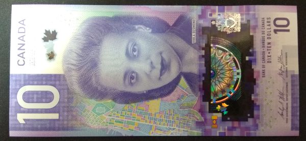 Канада, 10 долларов (2018 г.)
