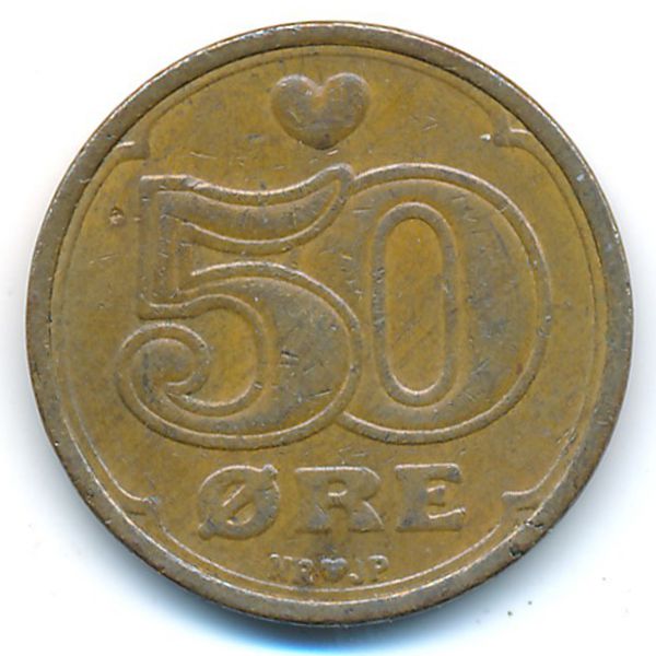 Дания, 50 эре (1989 г.)