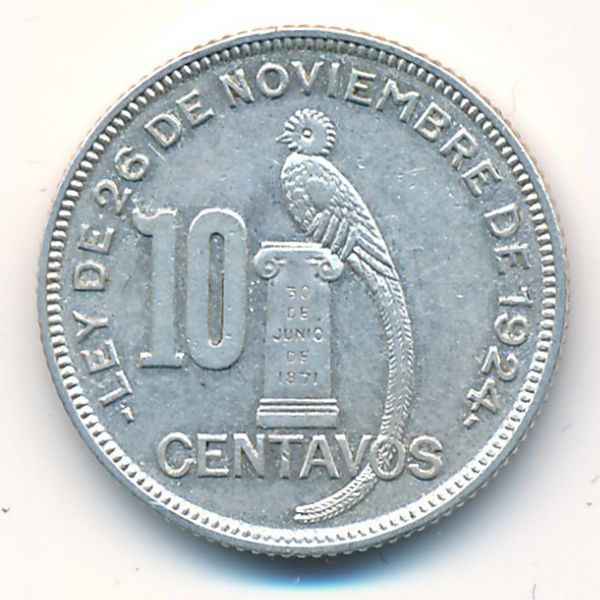 Гватемала, 10 сентаво (1929 г.)