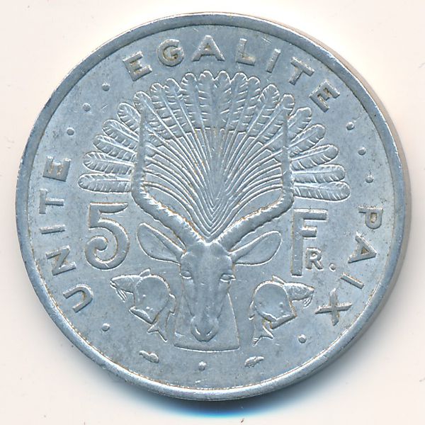 Джибути, 5 франков (1977 г.)