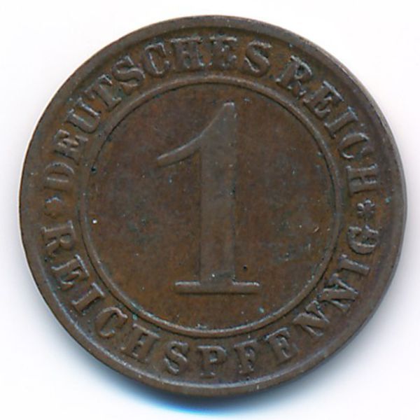 Веймарская республика, 1 рейхспфенниг (1928 г.)