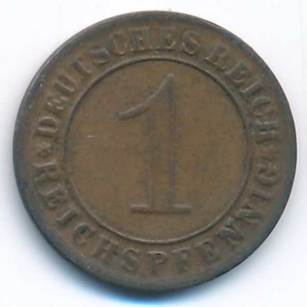 Веймарская республика, 1 рейхспфенниг (1930 г.)