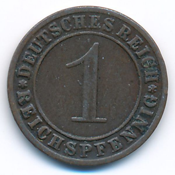 Веймарская республика, 1 рейхспфенниг (1930 г.)