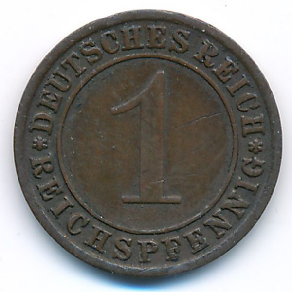 Веймарская республика, 1 рейхспфенниг (1930 г.)