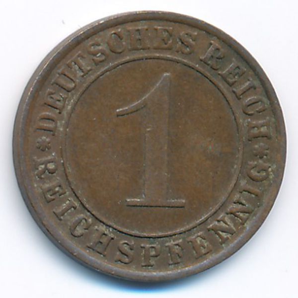 Веймарская республика, 1 рейхспфенниг (1934 г.)