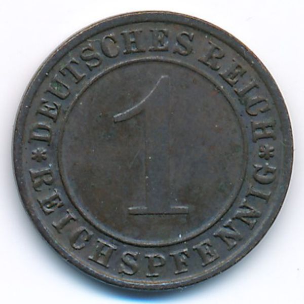 Веймарская республика, 1 рейхспфенниг (1936 г.)