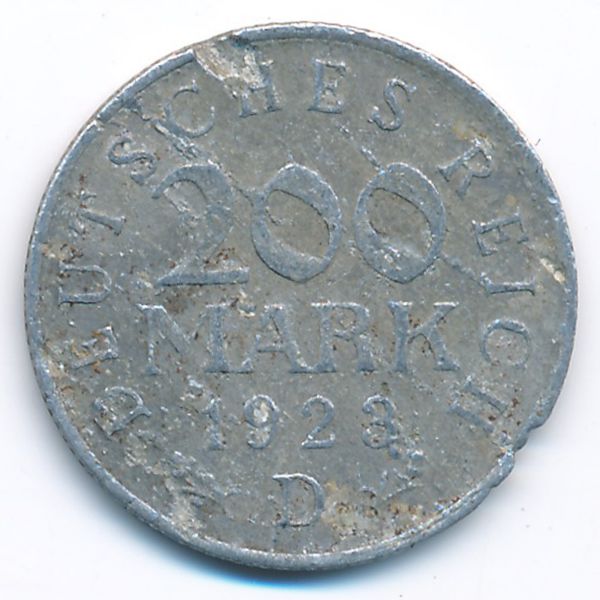 Веймарская республика, 200 марок (1923 г.)