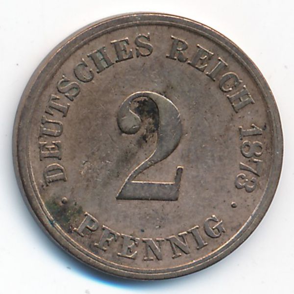 Германия, 2 пфеннига (1873 г.)