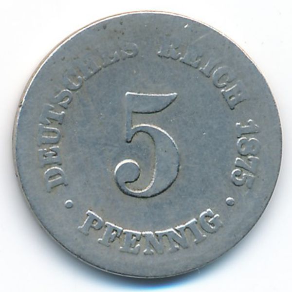 Германия, 5 пфеннигов (1875 г.)