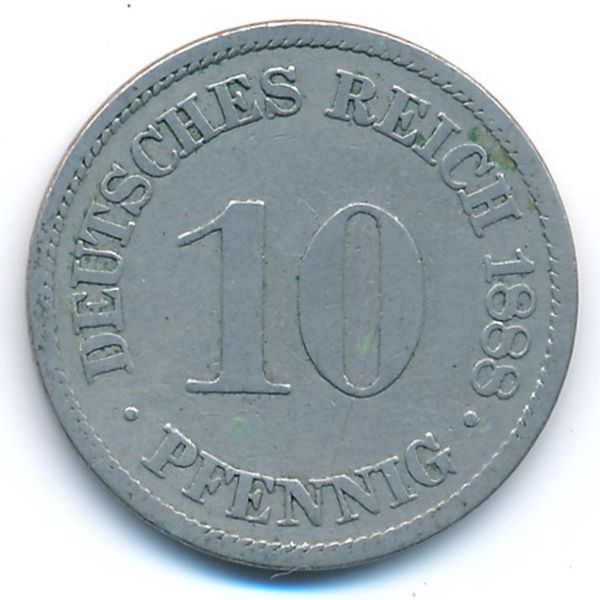 Германия, 10 пфеннигов (1888 г.)