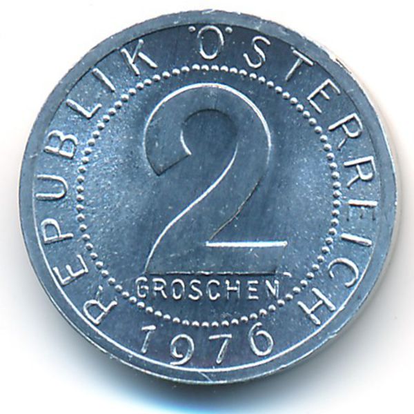 Австрия, 2 гроша (1976 г.)