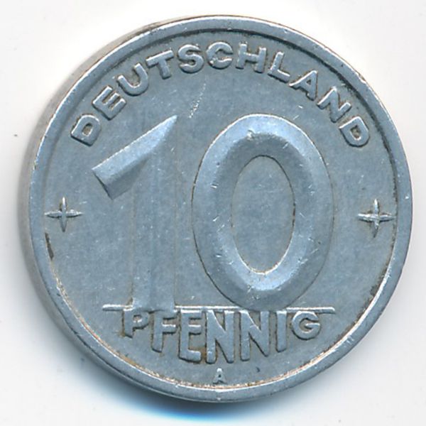 ГДР, 10 пфеннигов (1948 г.)