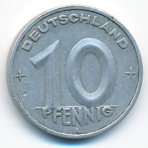 ГДР, 10 пфеннигов (1949 г.)
