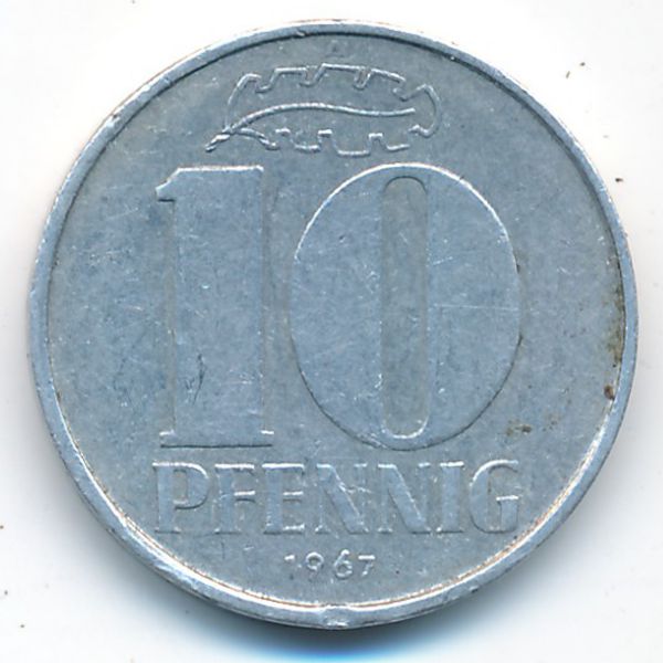 ГДР, 10 пфеннигов (1967 г.)