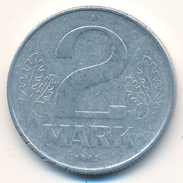 ГДР, 2 марки (1982 г.)