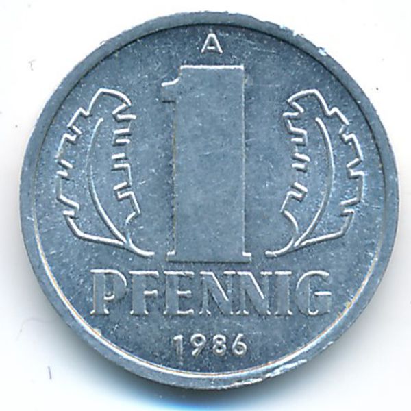 ГДР, 1 пфенниг (1986 г.)