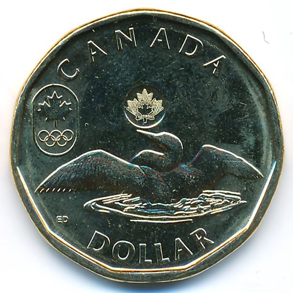 Канада, 1 доллар (2014 г.)
