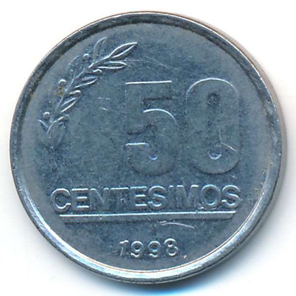Уругвай, 50 сентесимо (1998 г.)