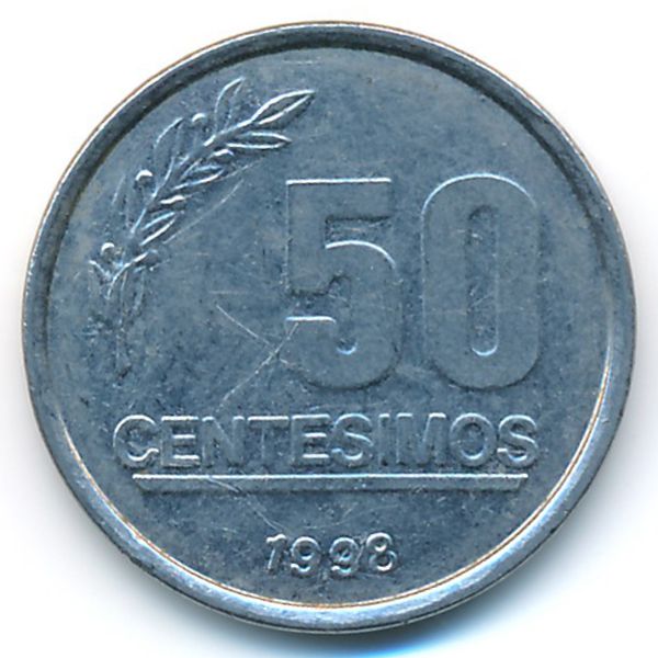 Уругвай, 50 сентесимо (1998 г.)