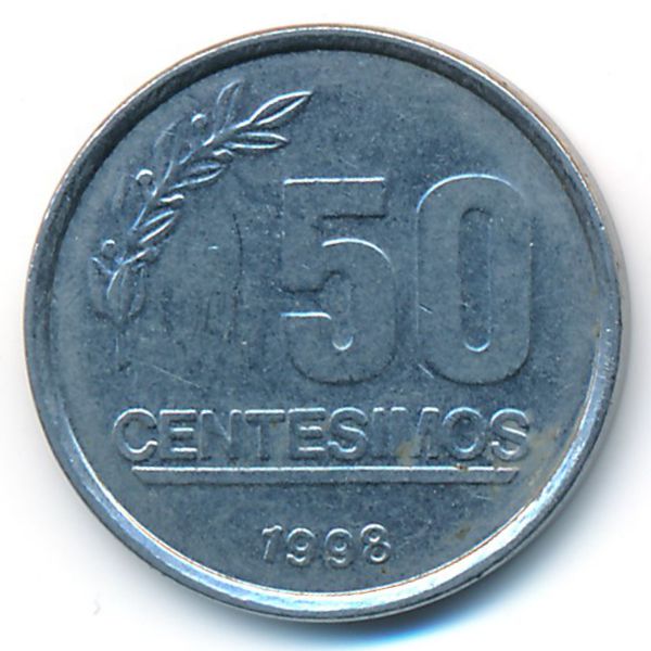 Уругвай, 50 сентесимо (1998 г.)