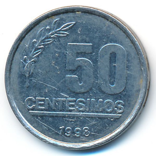 Уругвай, 50 сентесимо (1998 г.)