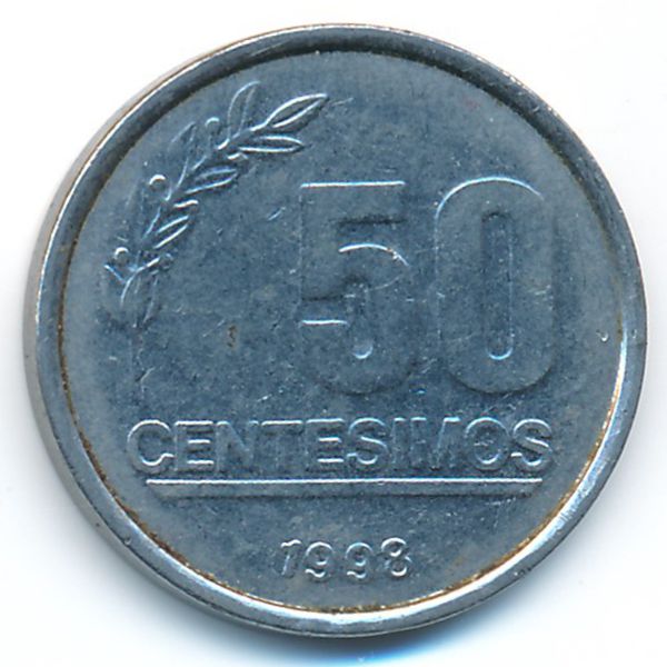 Уругвай, 50 сентесимо (1998 г.)