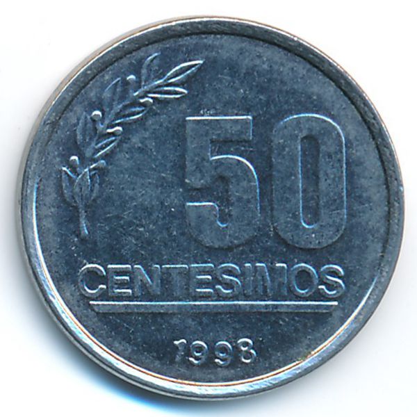 Уругвай, 50 сентесимо (1998 г.)