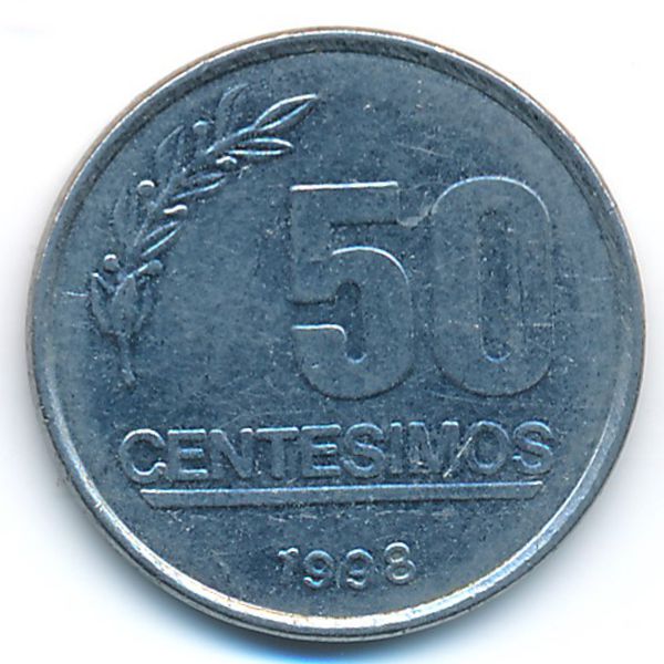 Уругвай, 50 сентесимо (1998 г.)