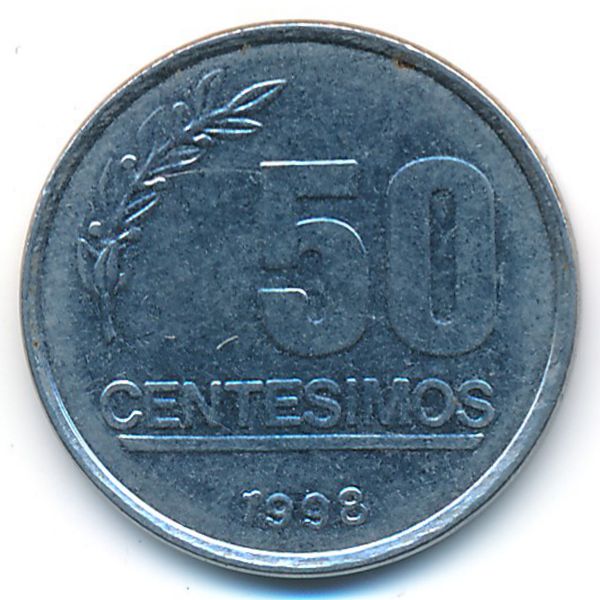 Уругвай, 50 сентесимо (1998 г.)