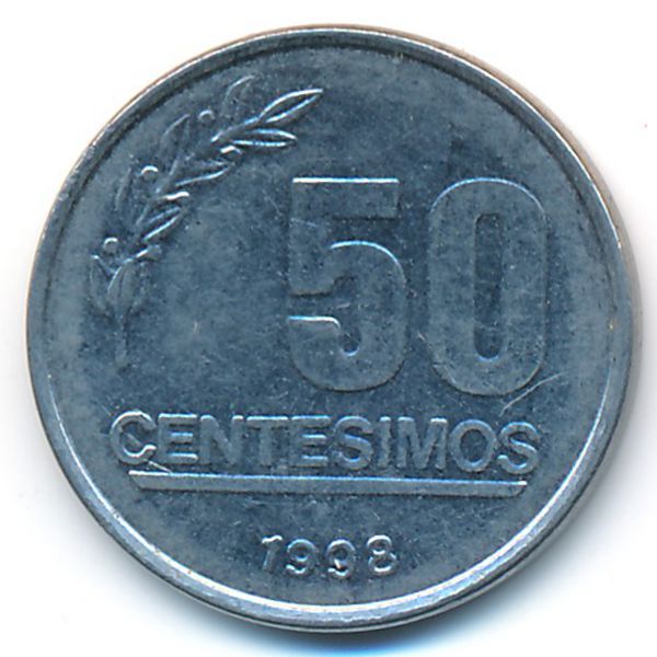 Уругвай, 50 сентесимо (1998 г.)