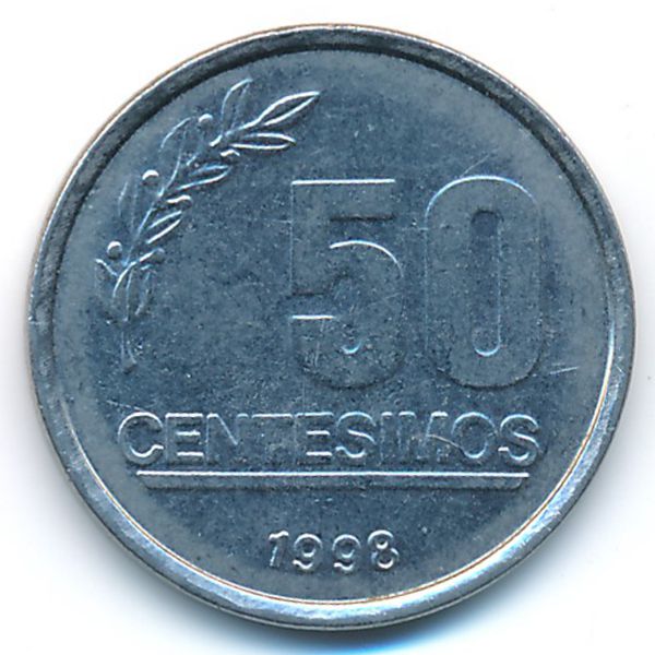 Уругвай, 50 сентесимо (1998 г.)