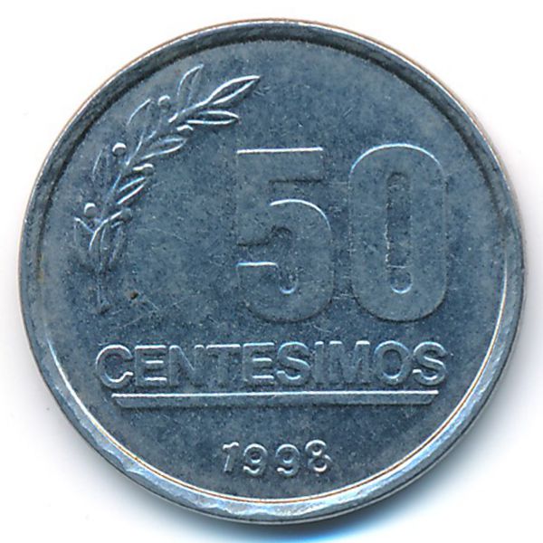 Уругвай, 50 сентесимо (1998 г.)