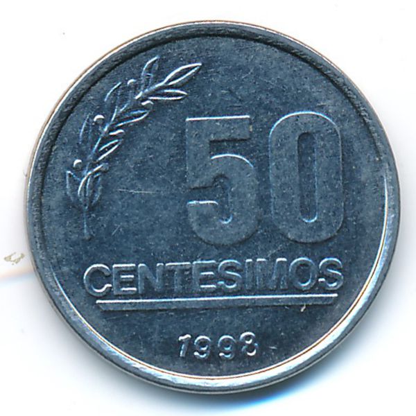 Уругвай, 50 сентесимо (1998 г.)