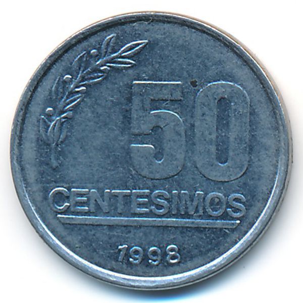 Уругвай, 50 сентесимо (1998 г.)