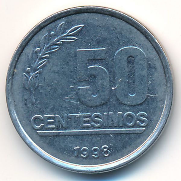 Уругвай, 50 сентесимо (1998 г.)