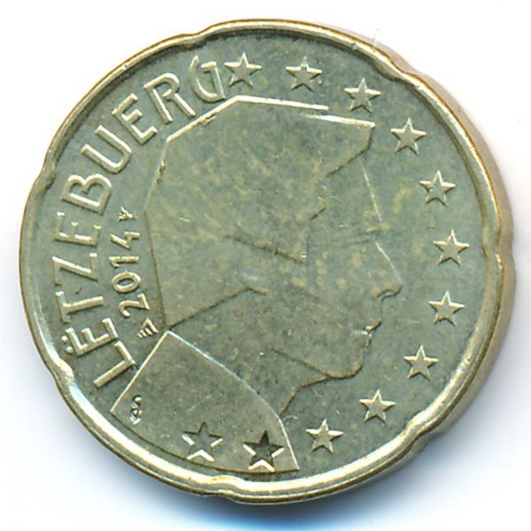 Люксембург, 20 евроцентов (2014 г.)