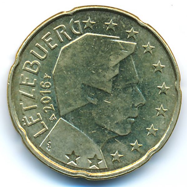 Люксембург, 20 евроцентов (2016 г.)