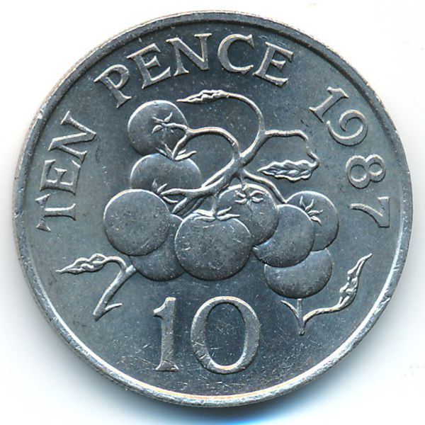 Гернси, 10 пенсов (1987 г.)