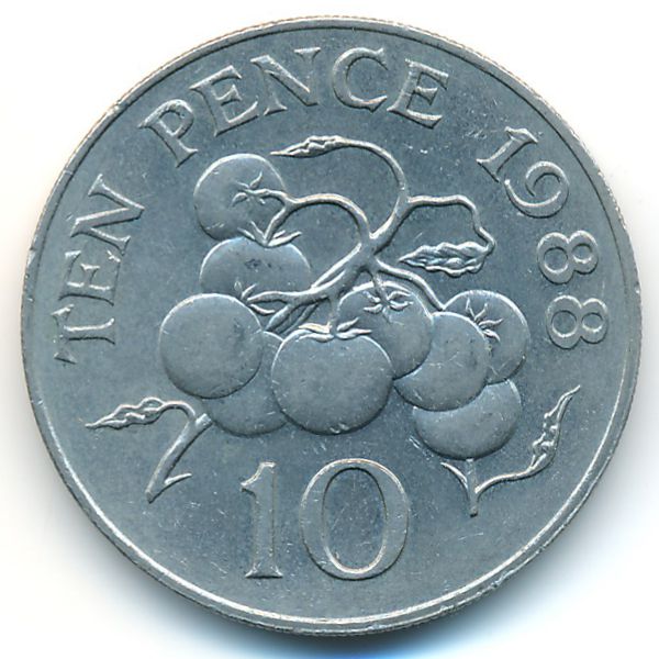 Гернси, 10 пенсов (1988 г.)