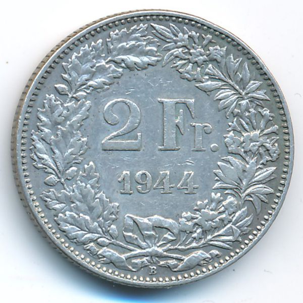 Швейцария, 2 франка (1944 г.)