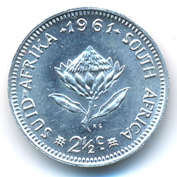 ЮАР, 2 1/2 цента (1961 г.)