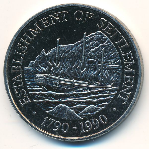Острова Питкэрн, 1 доллар (1990 г.)