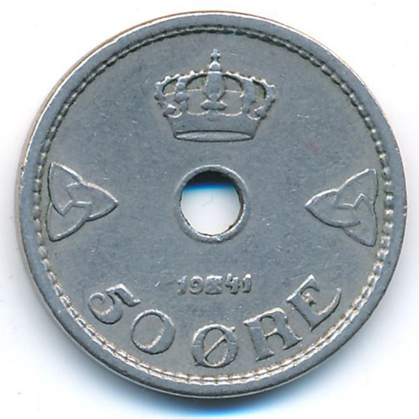 Норвегия, 50 эре (1941 г.)